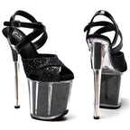 8-Inch Glitter Platform Sandals