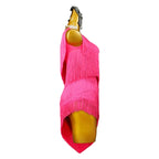Red Rhinestone Latin Dance Dress with Tassel Details