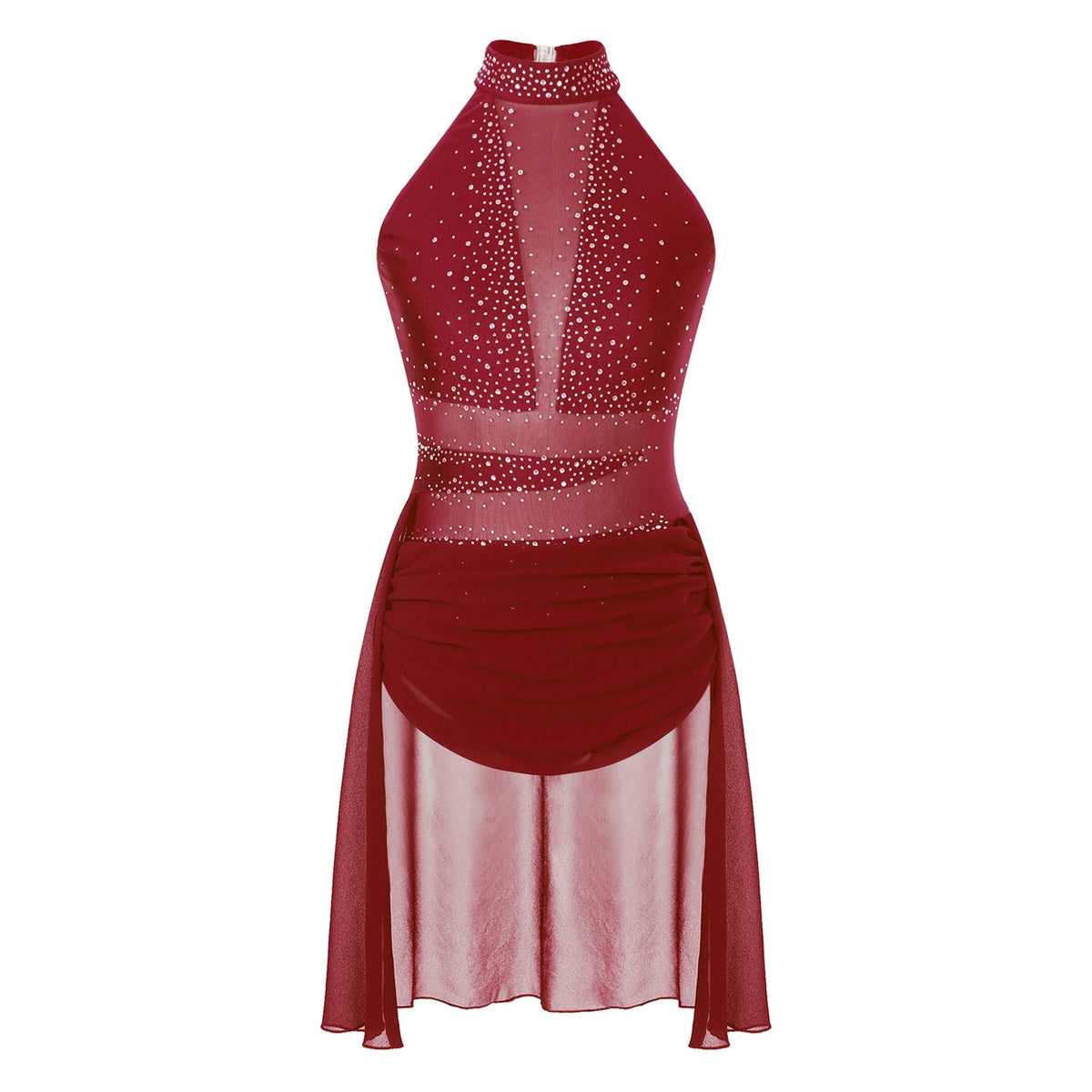 Lyrical Dance Dress | Rhinestones & Draping