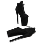 10-Inch Suede Ankle Boots - Lace-Up Dance Boots