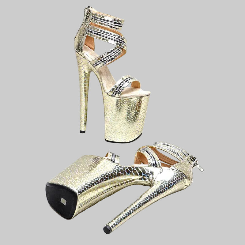 9-Inch Open Toe Platform Heels - Sexy Pole Dance Sandals