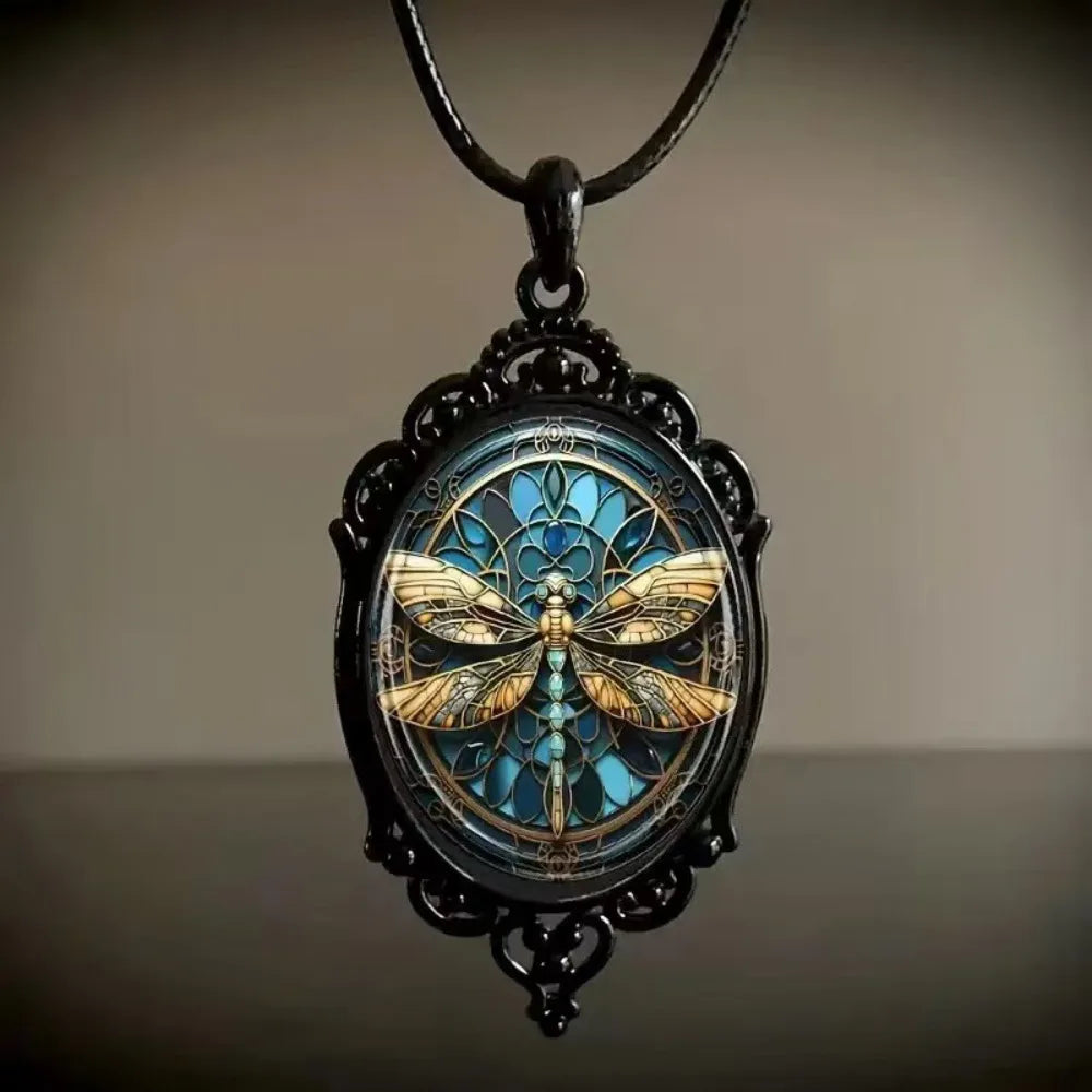 Gothic Glass Cameo Pendant Necklace | Sun Moon Witch | 7 Designs