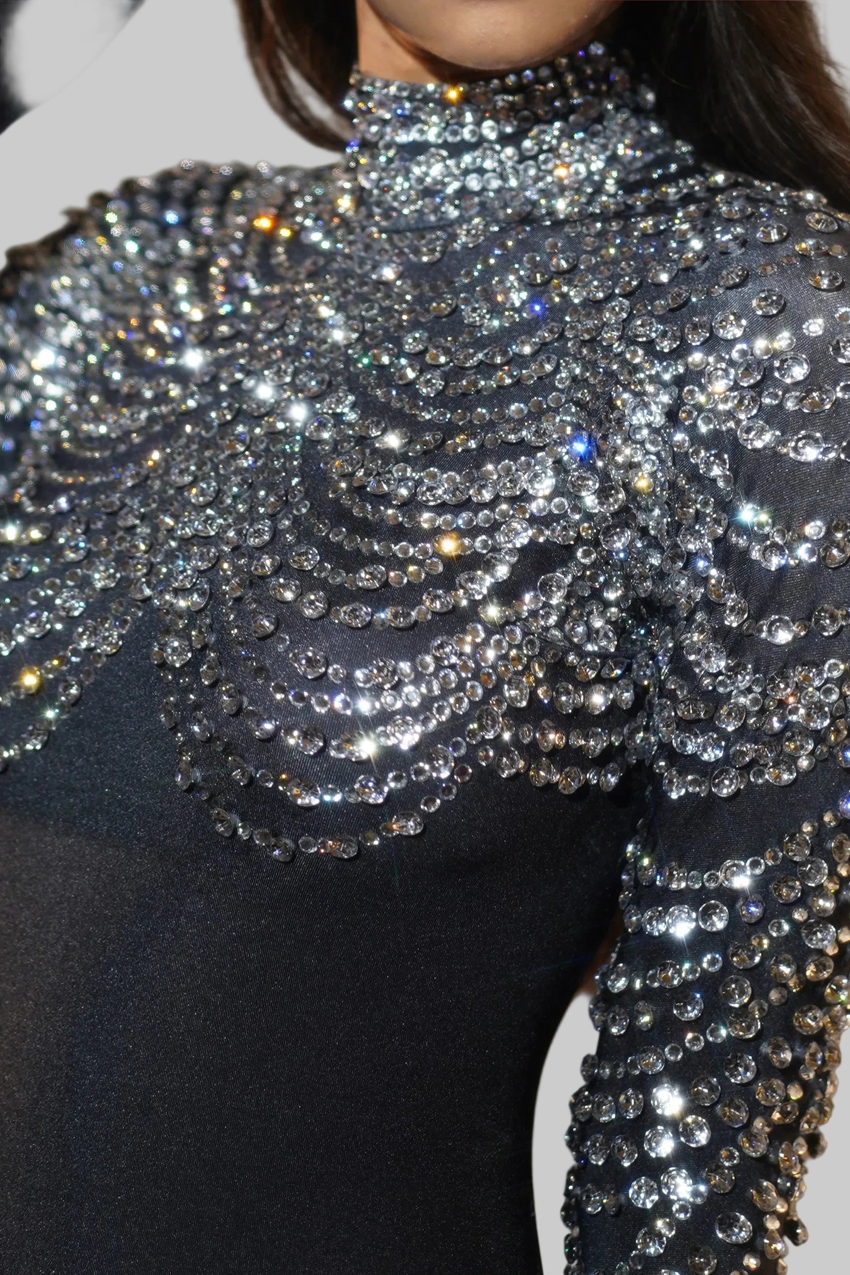 Rhinestone Stretch Jumpsuit - Performance Dancewear