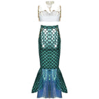 Mermaid Costume | Fish Scale Sequin Gown | Top & Skirt Set