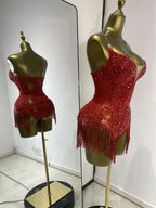 Rhinestone Tassel Bodysuit | Burlesque Performance | 3 Colors