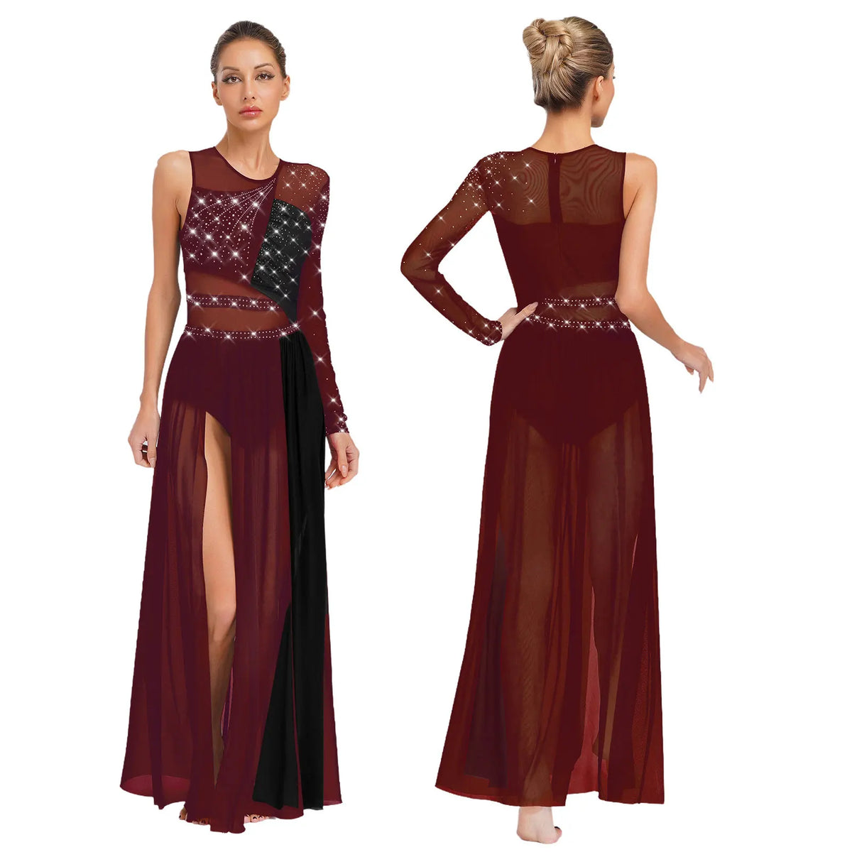 Lyrical Dance Dress | Rhinestone Color Block