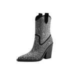 Rhinestone Western Mid-Calf Boots | Stage & Drag
