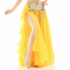 Belly Dance Skirt | Ruffled Double Slit