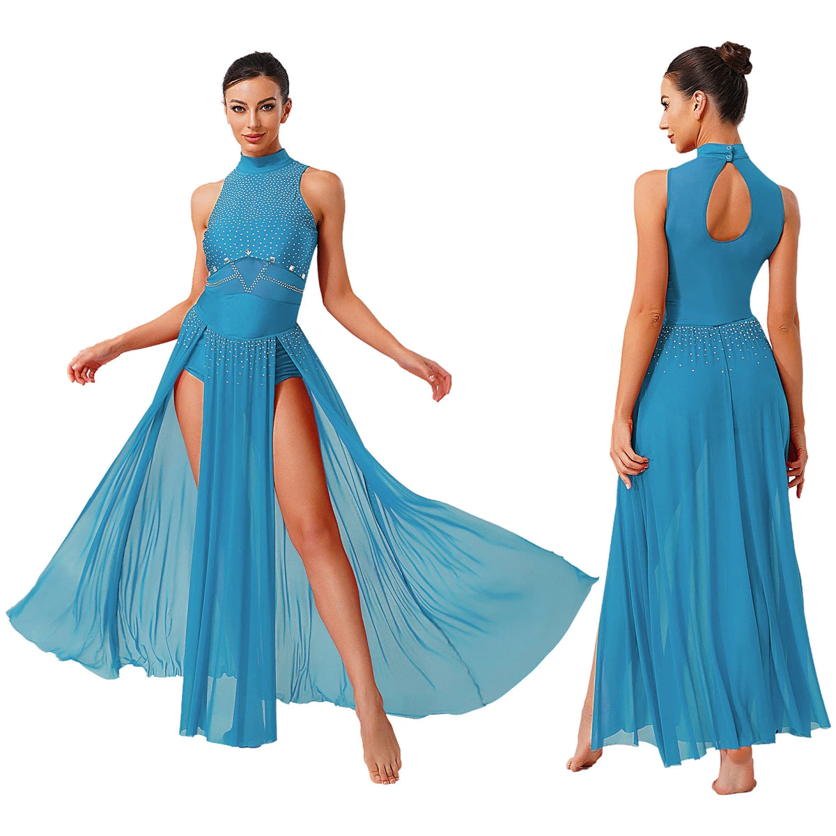 Moonlight Sequin Lyrical Dance Maxi Dress