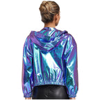 Holographic Hooded Zip Jacket | 5 Colors