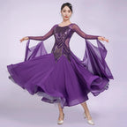 Ballroom Dance Dress | Sequin Glitter Mesh | S-3XL