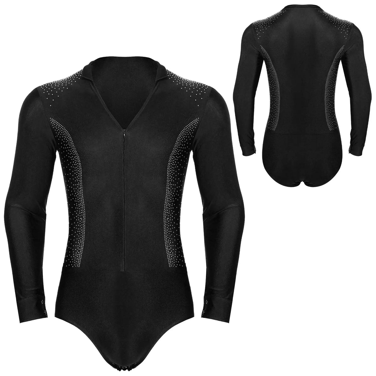 Men’s Dance Bodysuit | Long-Sleeve Stretch