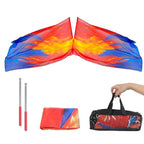 Worship Praise Flag Set | Angel Wing Semicircle | with Poles & Carry Bag