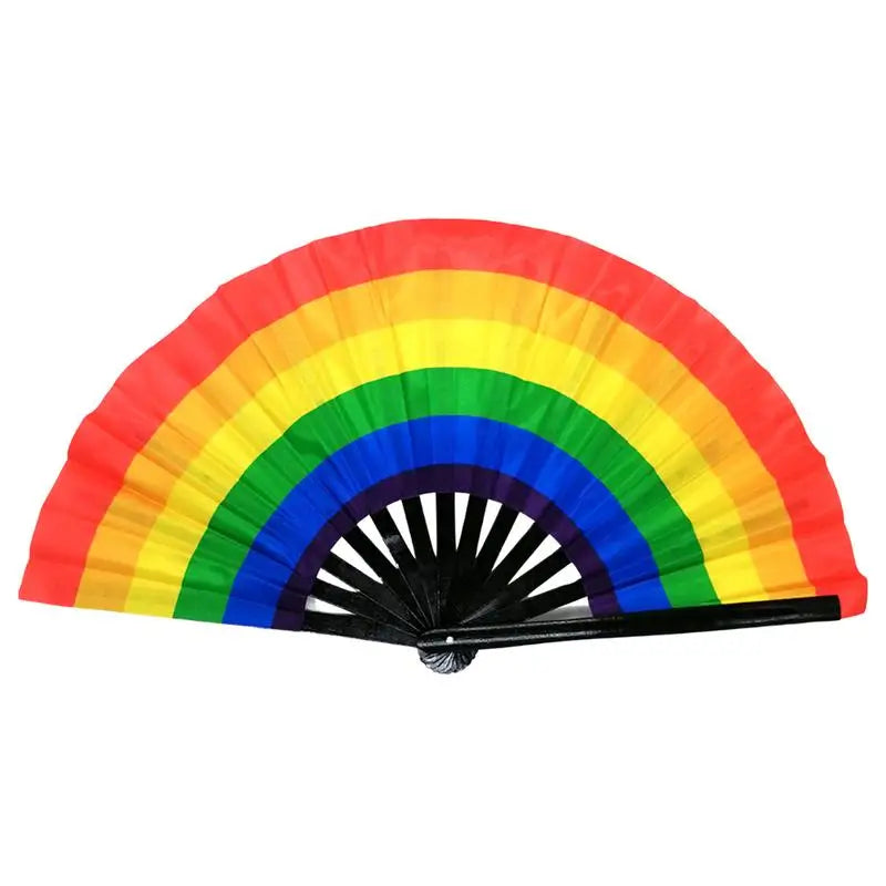 Rainbow Folding Hand Fan | Dance & Performance