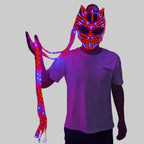 LED Luminous Helmet Mask - Remote Control Light Illusion Performance Headpiece