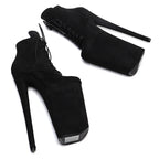 10-Inch Suede Ankle Boots - Lace-Up Dance Boots