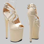 20CM Platform Sandals - 8 Inch High Heel Pole Dance Shoes