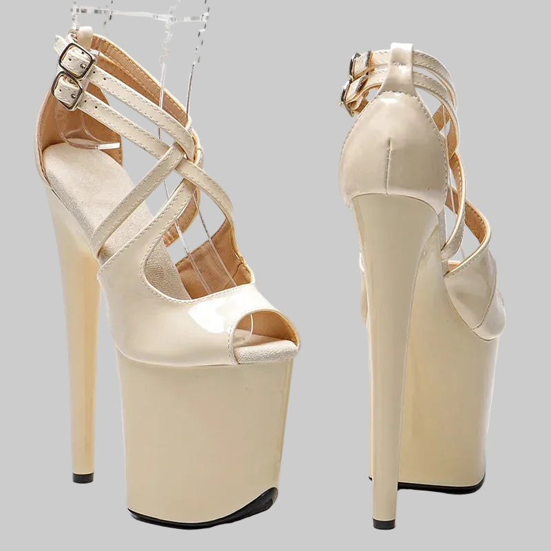 20CM Platform Sandals - 8 Inch High Heel Pole Dance Shoes