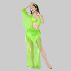 Egyptian Baladi Fishnet Dress - 5-Piece Belly Dance Costume Set