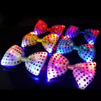 LED Light-Up Sequin Bow Tie | 3 Flash Modes | 10 Colors