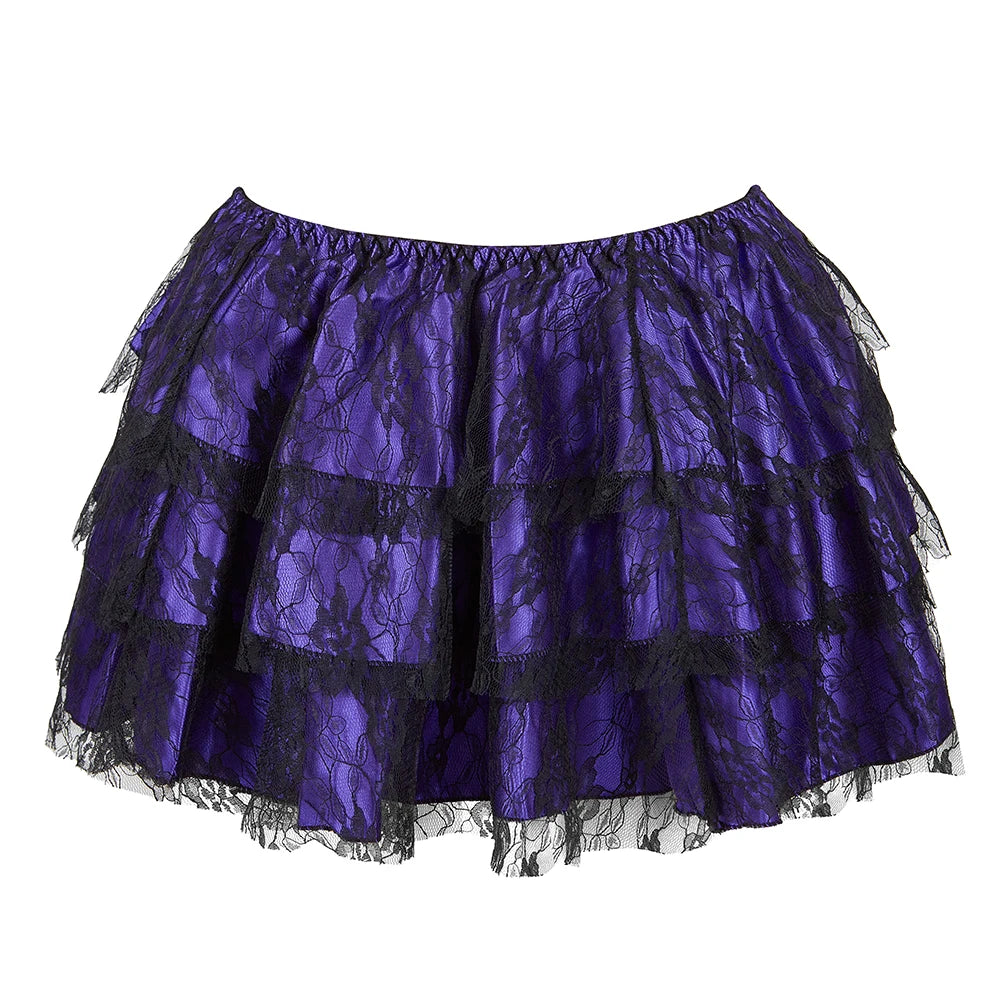 Lace Mini Skirt | Layered Ruffles