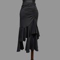 Latin Dance Ruffle Skirt | High-Low Hem | Salsa & Competition