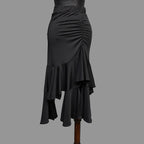 Latin Dance Ruffle Skirt | High-Low Hem | Salsa & Competition