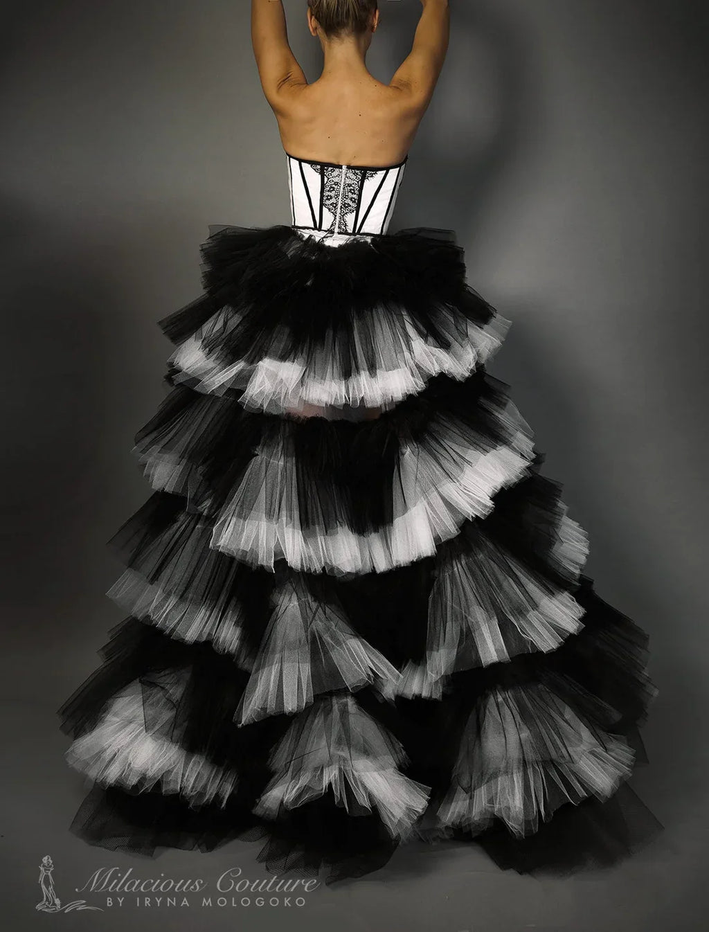 Tulle Overskirt | Dramatic Tiered Train