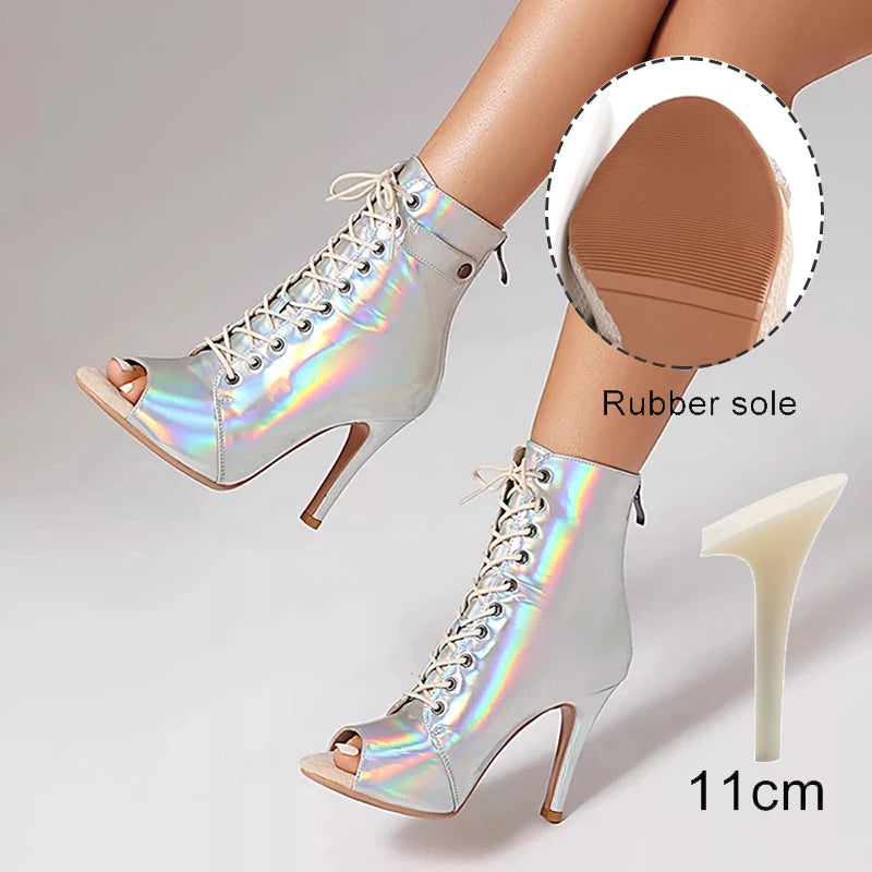 Dance Ankle Boots | Smooth Lace-Up | 7–11 cm