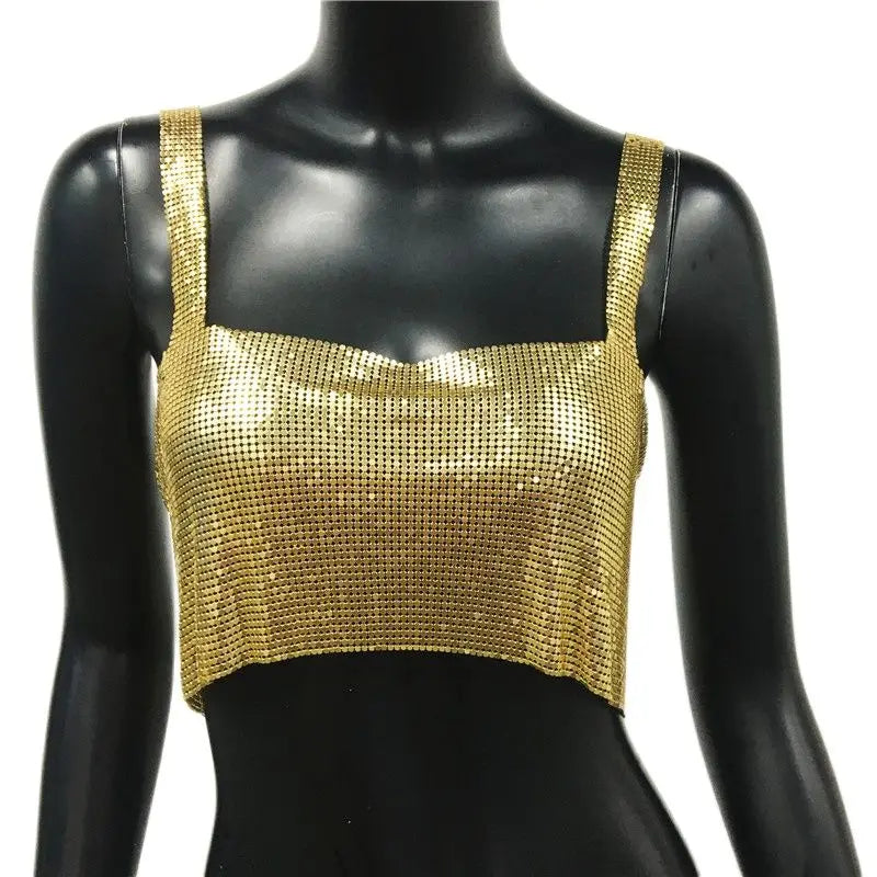 Rhinestone Diamond Corset Crop Top