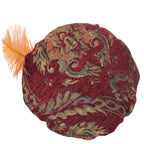 Medieval Feathered Beret Hat | Jacquard Court Cap | Cosplay