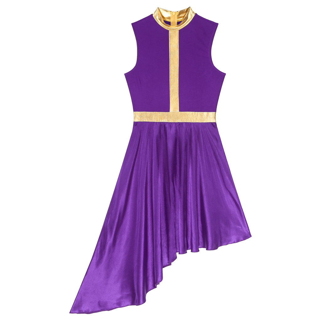 Halo Metallic Waist Lyrical Dance Dress