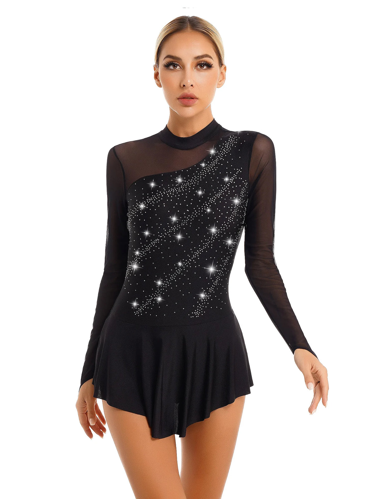 Sequin Lyrical Dress | Mesh Skirt | Long Sleeve