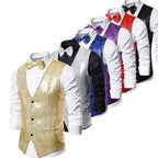 Men's Sequin Waistcoat | V-Neck