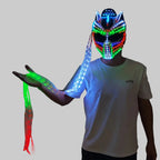 LED Luminous Helmet Mask - Remote Control Light Illusion Performance Headpiece