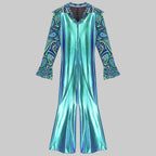 Men's 80s Disco Metallic Jumpsuit - Bell Bottom Performance Romper