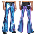 Men’s Metallic Flared Pants | Lace-Up Waist