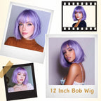 Straight Bob Wig | Full Bangs | 12 Inch