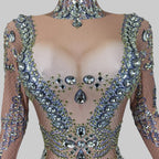 Rhinestone Print Jumpsuit - Luxury Performance Wear