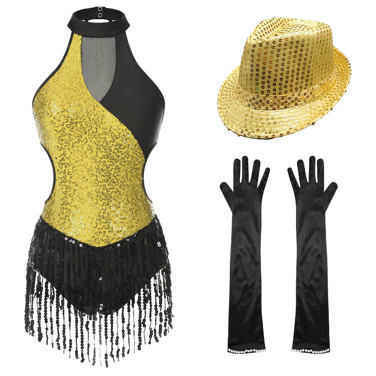 Cabaret Costume Set | Sequin Fringe