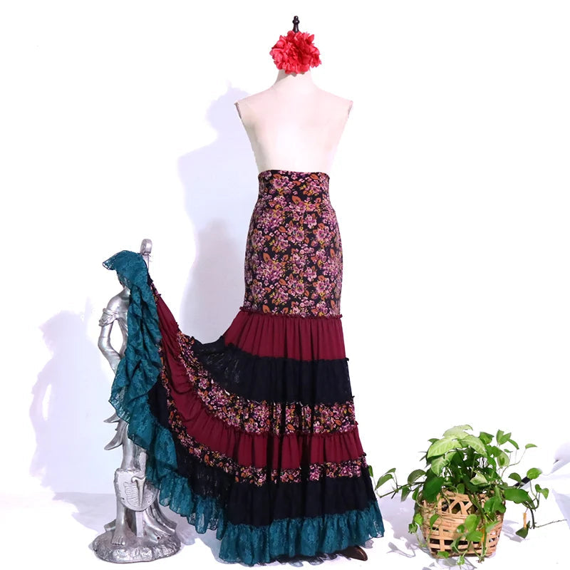 Multi-Tier Flamenco Skirt | Gypsy Ruffle | XXS-6XL