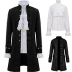 Victorian Steampunk Trench Coat & Shirt | Medieval Renaissance Costume | S–4XL