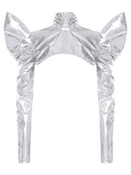Metallic Catsuit Set | Futuristic Crop Top