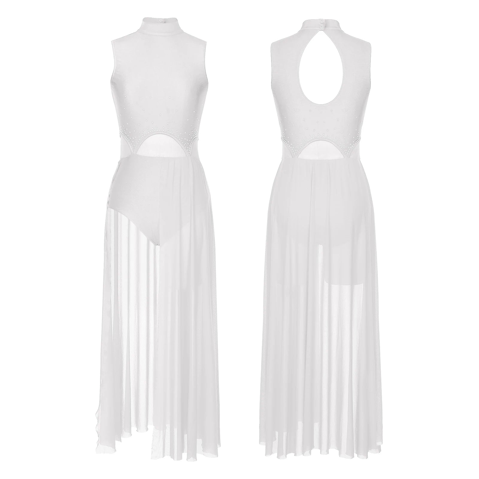 Rhinestone Lyrical Dress | Keyhole Back | Figure Skating