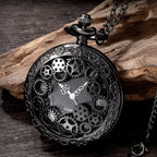 Steampunk Pocket Watch | Black Gearwork