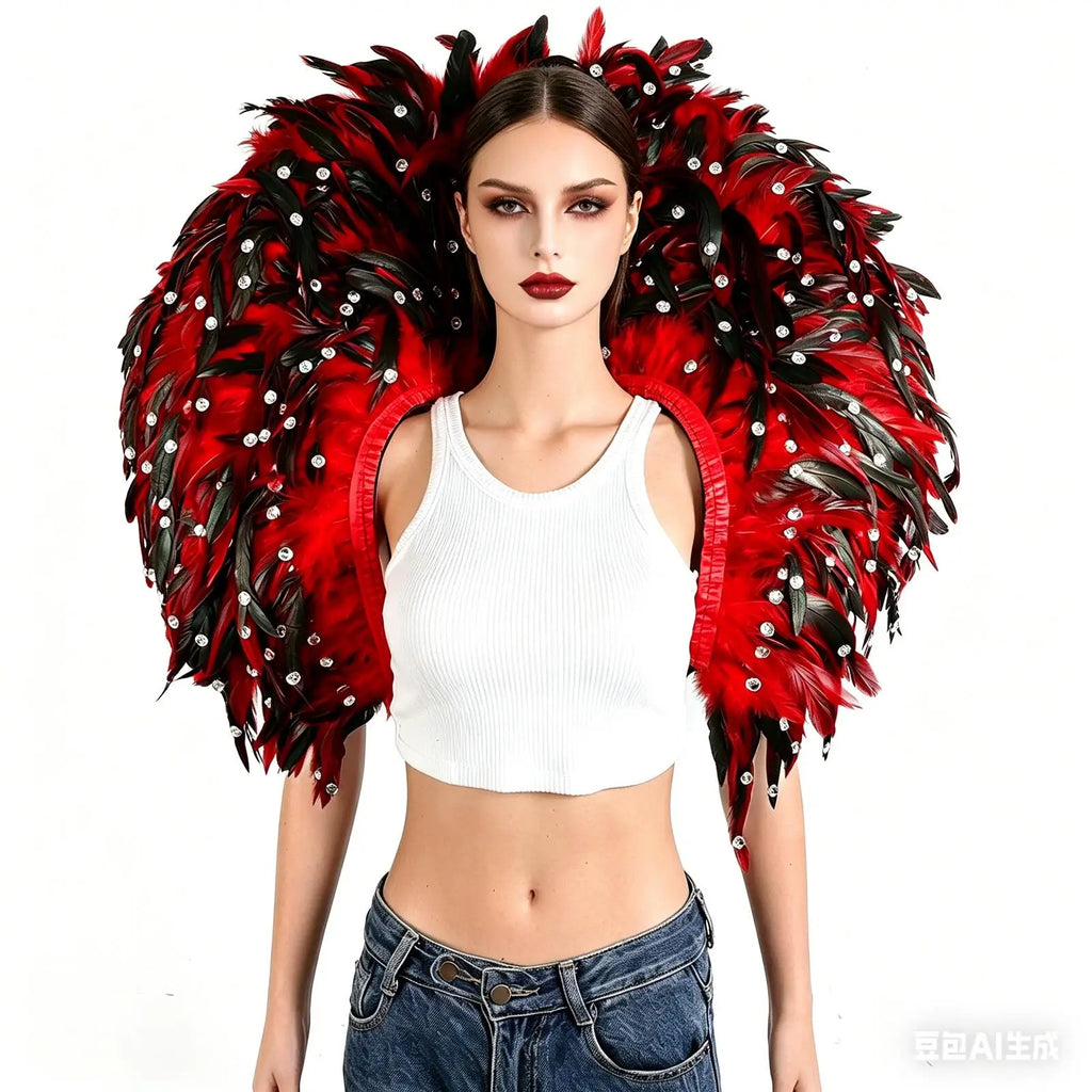 Oversized Feather Shoulder Wrap | Carnival & Stage | 29 Colours