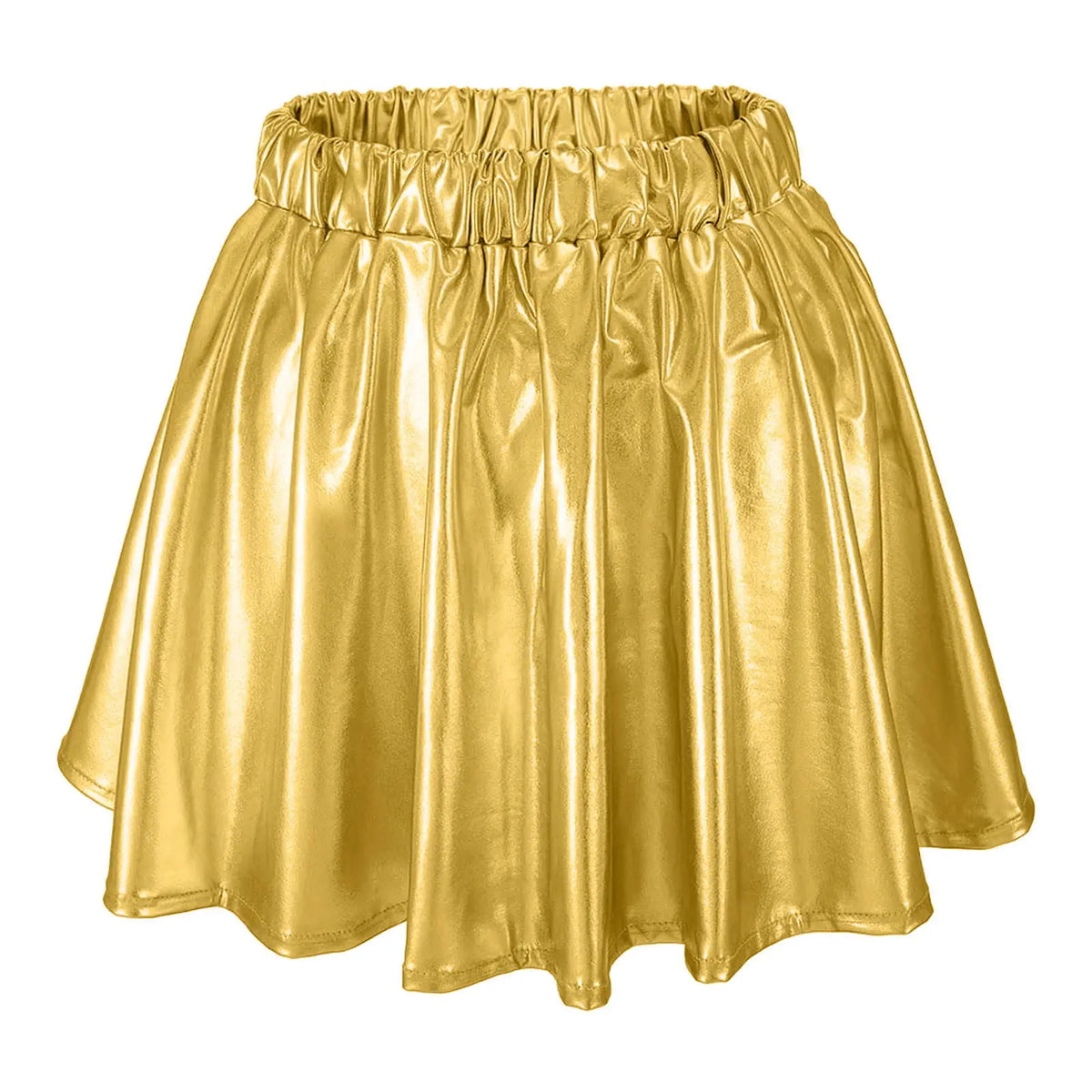 Metallic Swing Stage Skirt | Elastic Waist