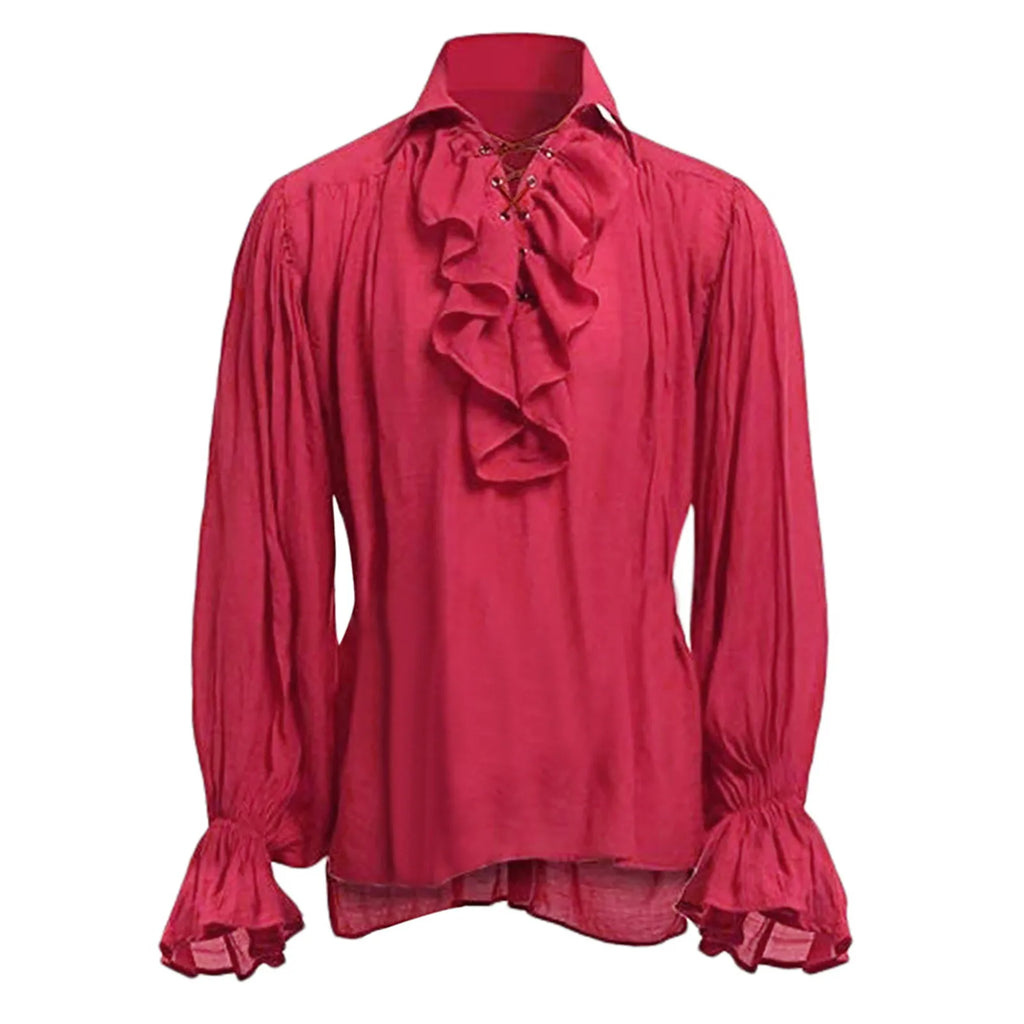 Ruffled Medieval Shirt | Long Sleeve | 4 Colors | S-5XL