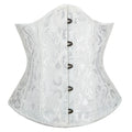 Floral Jacquard Underbust Corset | Front Busk | Boned