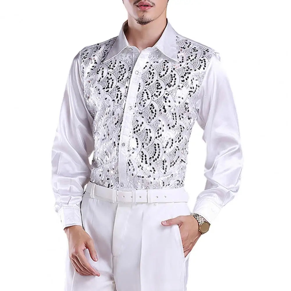 Men's Sequin Shirt | Embellished Stage Shine